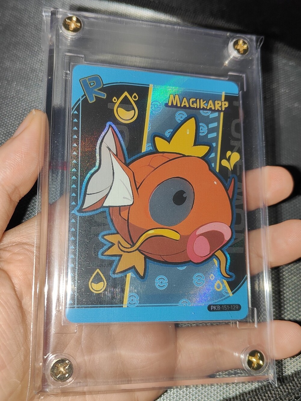Magikarp Rare textured holo encased Pokémon Unofficial Card Chinese Poke Chibi